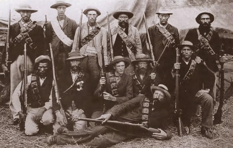 Foto de guerrilleros Boers en la guerra Anglo-Bóers